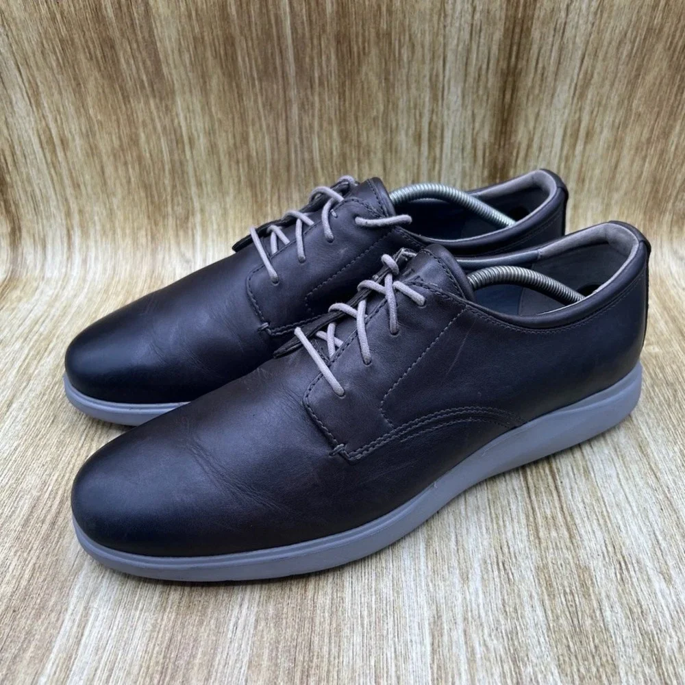 Cole Haan Grand Plus Essex Oxford Men's Size 11.5 Grey Leather Sole Derby C28730